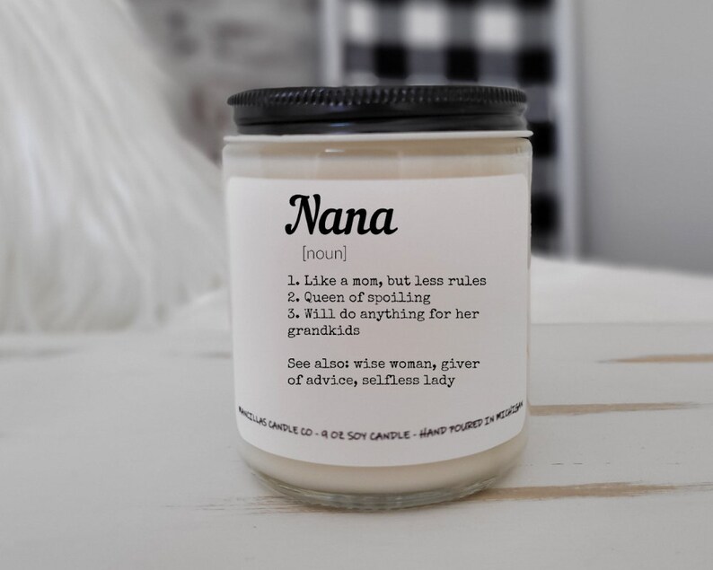 Nana Definition Funny Candle Gift for Grandmother|Grandma Gift,Grandma Definition Soy Wax Candle Nana Mother's Day Gift Candles