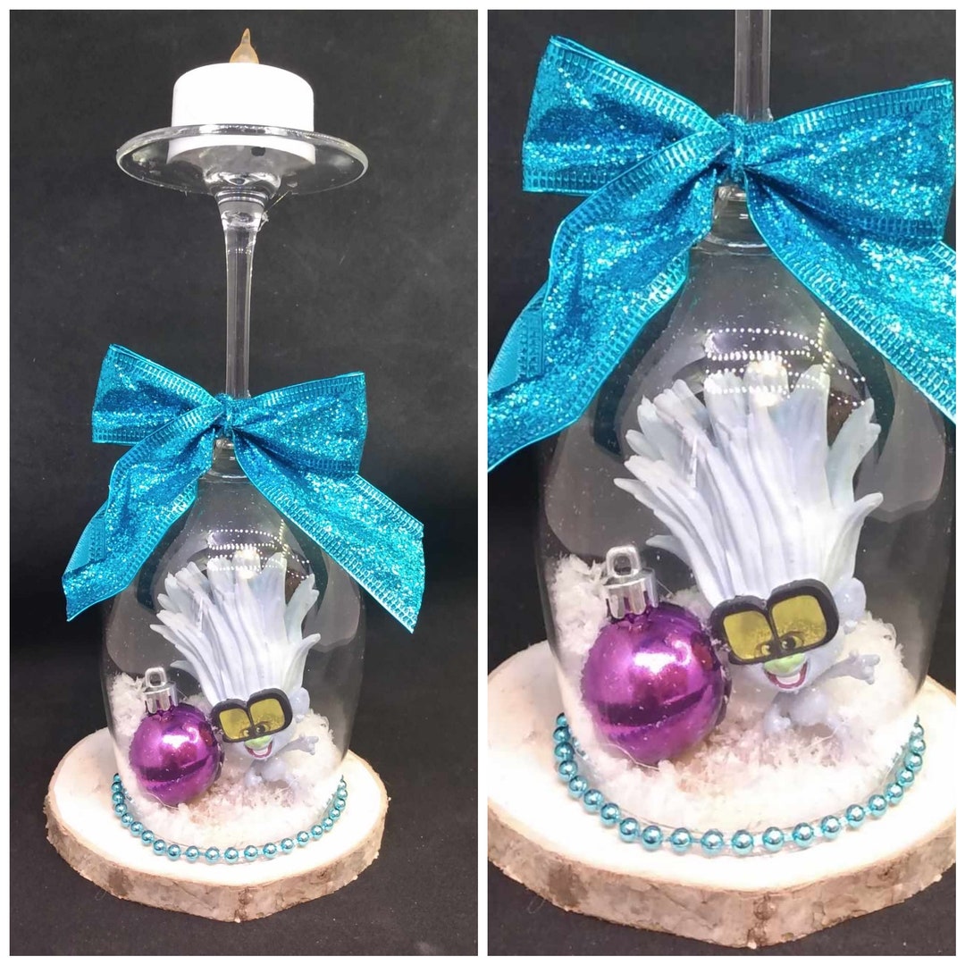 Tiny Diamond Troll Inspired Snow Globe Candle Holder Etsy