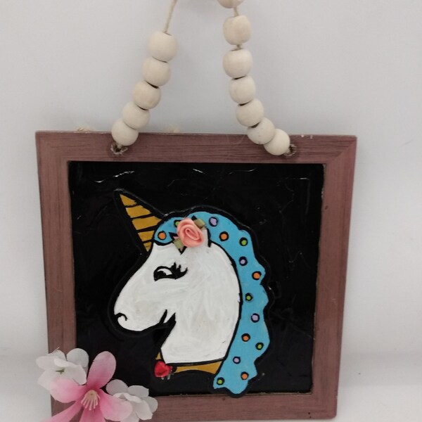 Flowered Unicorn Sign