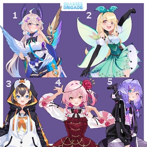 Nijisanji Vinyl Car Decals - Pomu, Enna, Obsydia