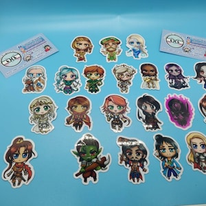 Flesh and Blood Inspired Chibi Mini Stickers (two inches!)