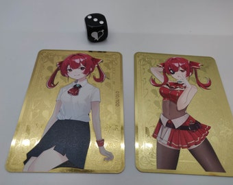 Marine Field Center and Dice - Houshou Marine Gold Card and d6 pair