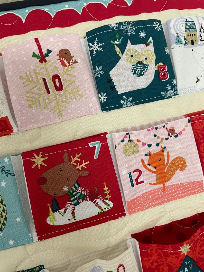 Quilted Advent Calendar Christmas Wall Hanging Christmas Etsy