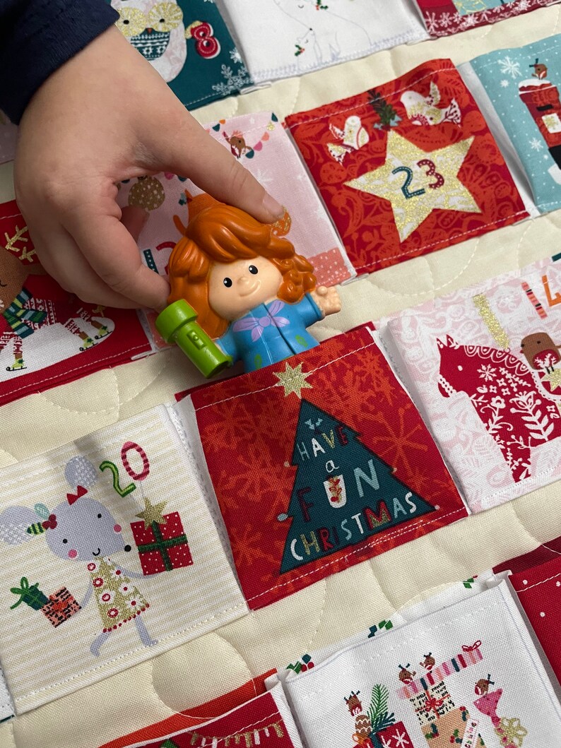Quilted Advent Calendar Christmas Wall Hanging Christmas Etsy