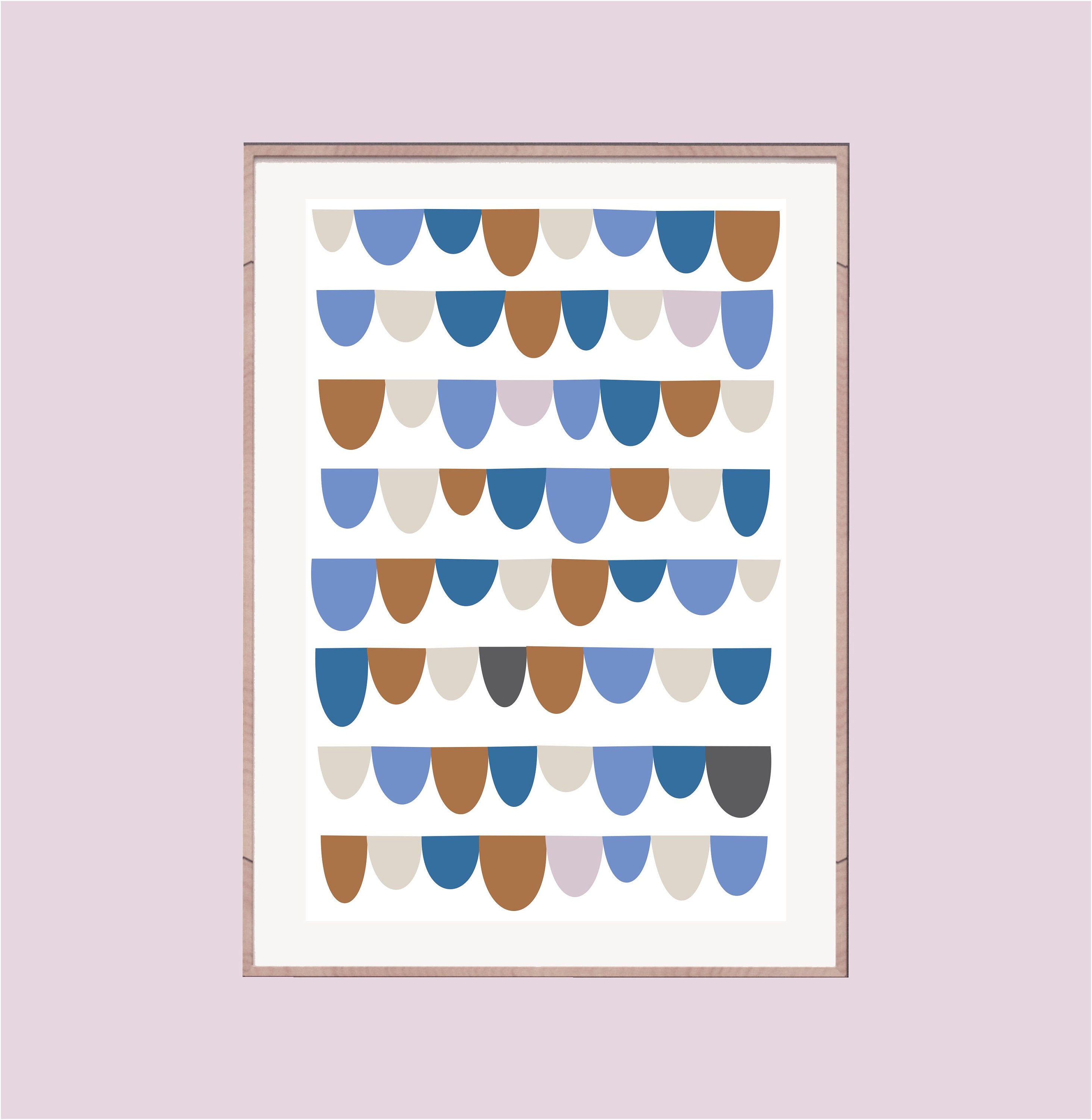 Abstract Shapes Wall Art Contemporary Art Colors Shapes For Etsy