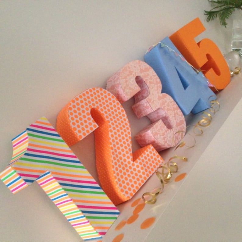 Number 5 printable DIY pinata kids birthday number age