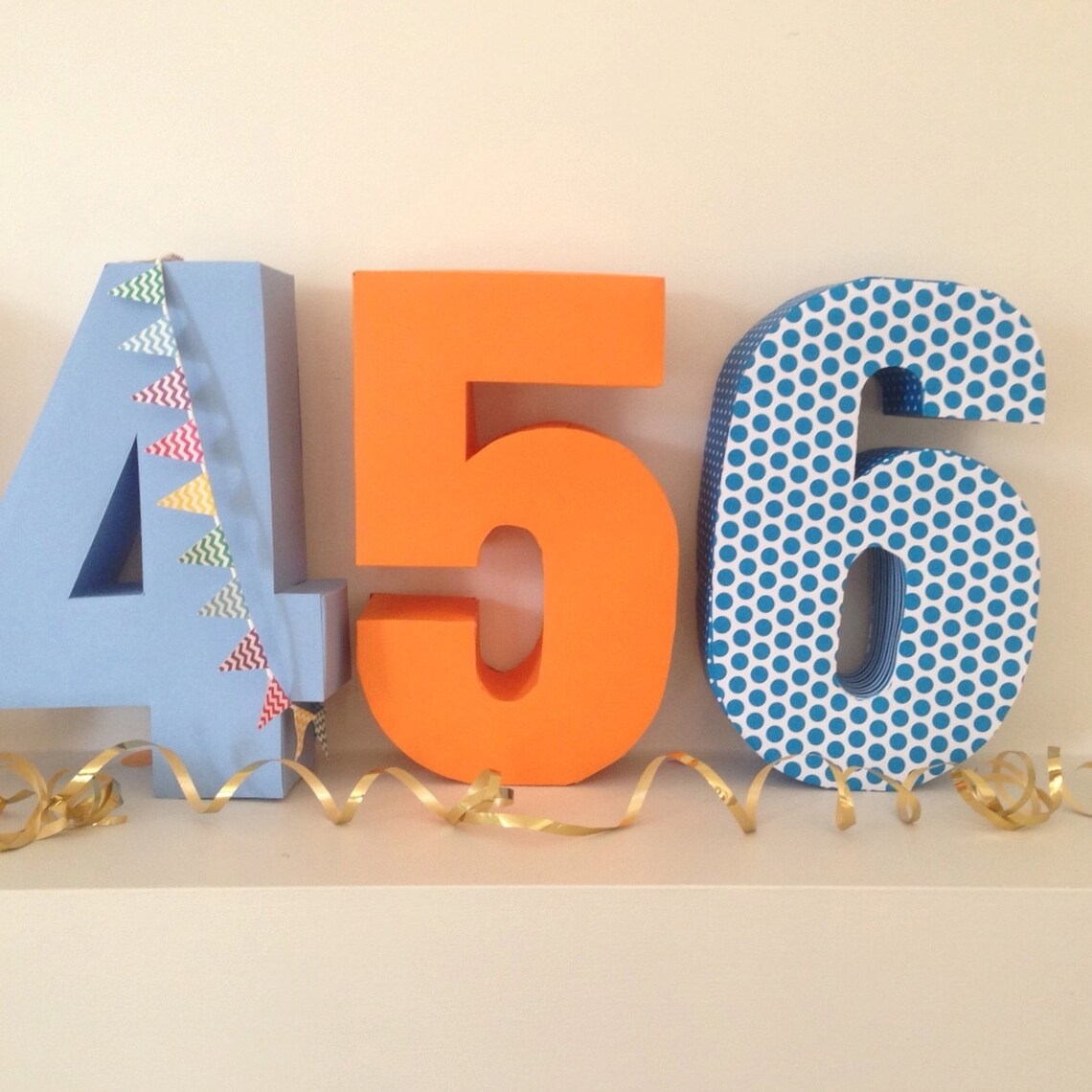 Number 6 3D Template Instant Downloadable Template for Birthday Number