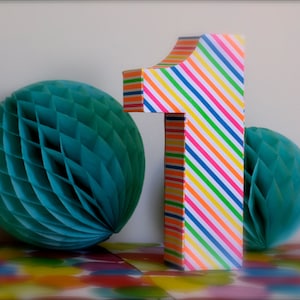 Number pattern 3D Printable number 1 template first birthday    Number one Digital Download  Print and assemble