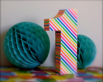 Number pattern 3D Printable number 1 template first birthday    Number one Digital Download  Print and assemble