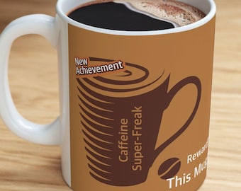 Carl Explorador de Mazmorras / Nuevo logro / Superfanático de la cafeína / Taza de cerámica