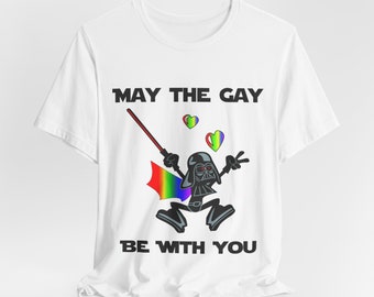 Möge die Fröhlichkeit mit Dir sein | Star Wars inspiriert | Stolz | Darth Vader | Unisex Kurzarm T-Shirt