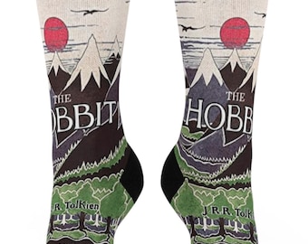 Skarpetki z motywem Hobbita, wersja 2, inspirowane Tolkienem, z miękką podeszwą