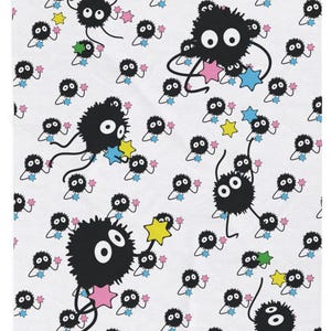 Soot Sprites with Stars | Cozy Throw for Kids | Whimsical Velveteen Plush Blanket |
