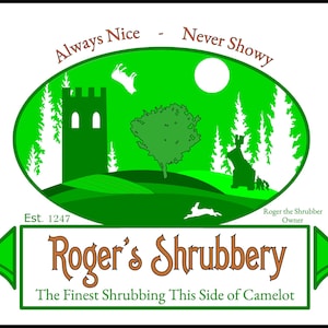 Roger&#39;s Shrubbery | Roger the Shrubber | Python Holy Grail Inspired | Unisex Jersey Short Sleeve Tee