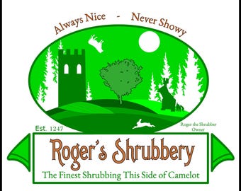 Roger&#39;s Shrubbery | Roger the Shrubber | Python Holy Grail Inspired | Unisex Jersey Short Sleeve Tee
