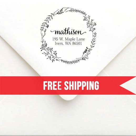 Custom return address stamp self inking personalized etsy