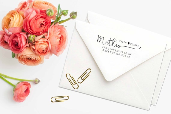 Custom Return Address Stamp-self Inking-personalized Stamp-housewarming  Gift-client Gift-wedding Stamp 