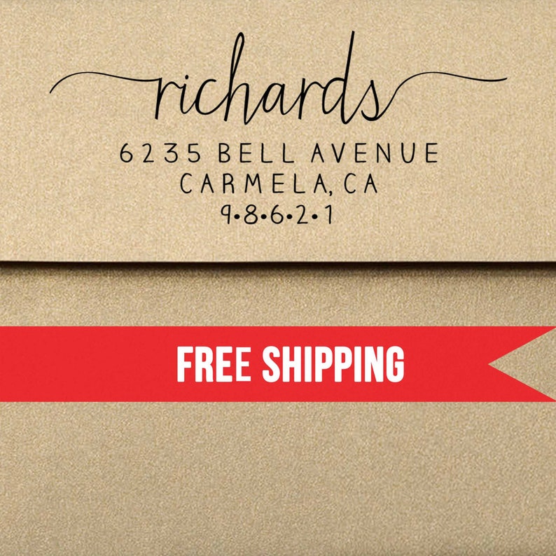 Custom Return Address Stampself Inkingpersonalized Etsy