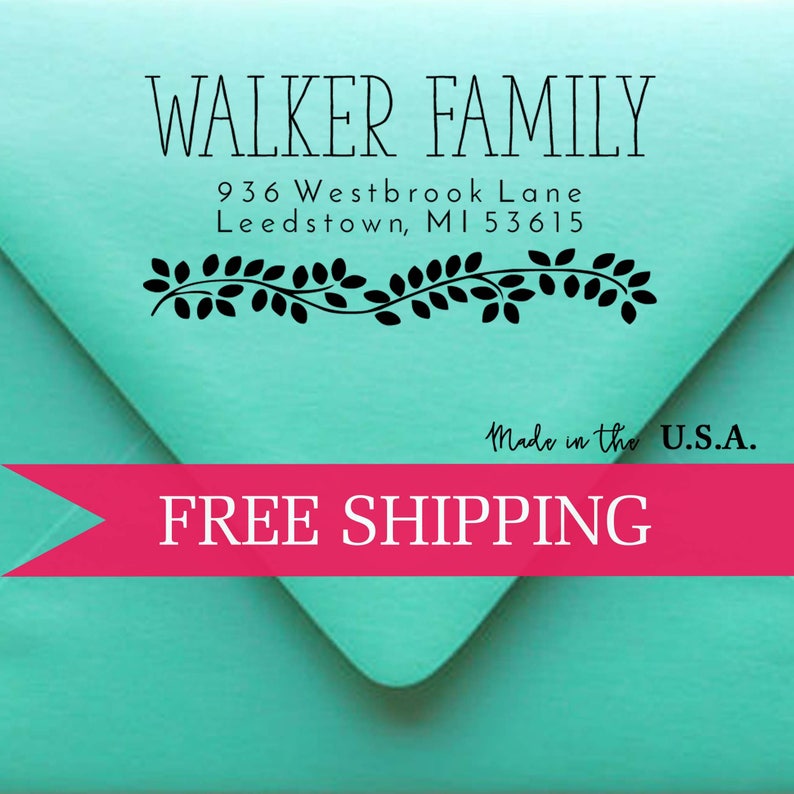 Custom Return Address Stampself Inkingpersonalized Etsy