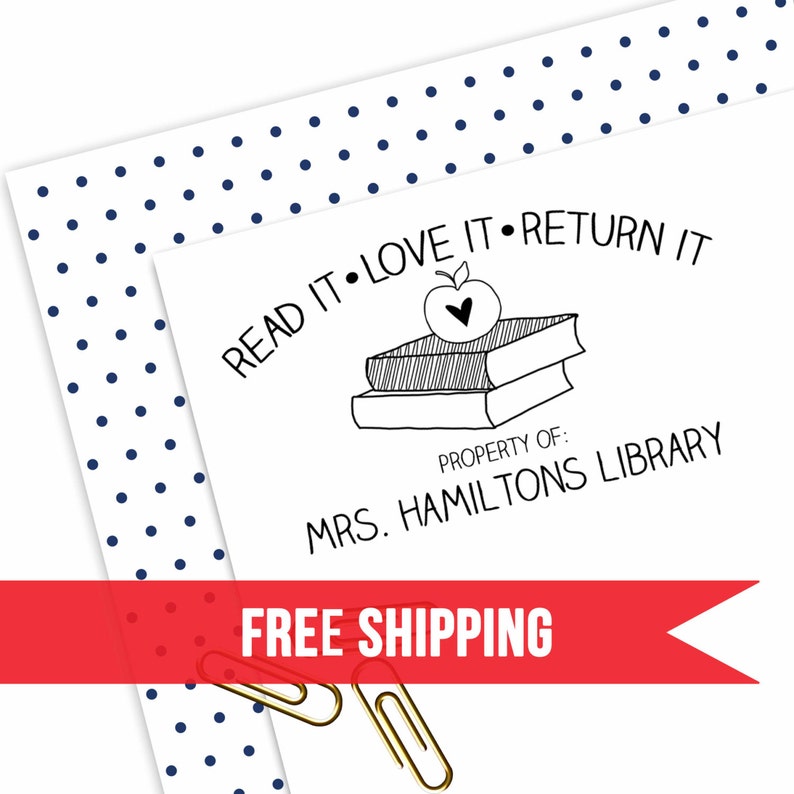 Custom Teacher Stampschool/classroom Library Stampbook Etsy