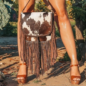 The Elva a Haute Southern Hyde x Beth Marie Exclusive Cowhide Fringe Western Purse