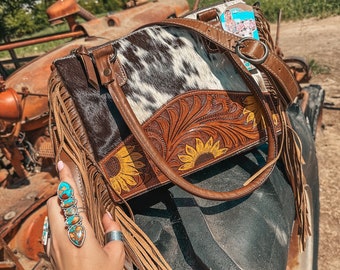 The Avery Concealed Carry Cowhide Purse, A Haute Southern Hyde by Beth Marie Exclusive