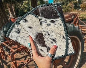 The Elva (Black Leather) Wallet a Haute Southern Hyde by Beth Marie Exclusive Cowhide Wallet