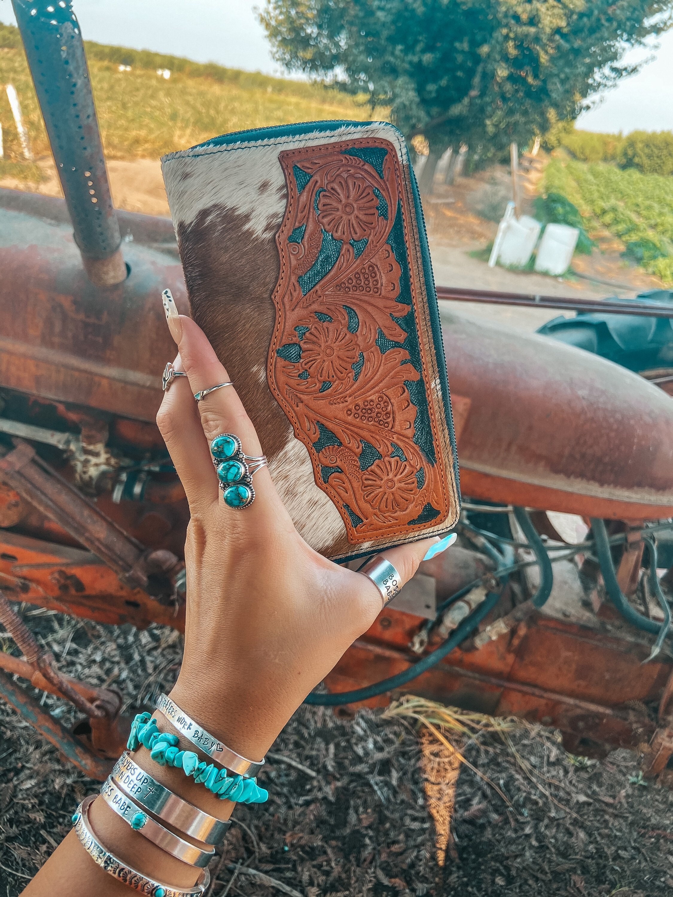 Myra Genuine Leather and Hairon Women's Wallet Southern Etsy