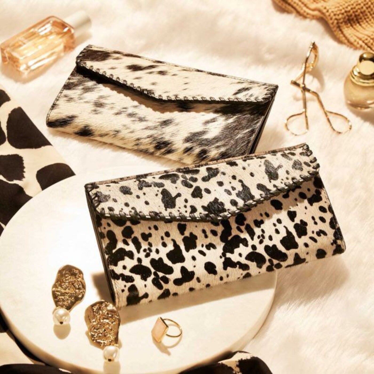 Myra Genuine Leather Hair on Wallet Western cowhide womens Etsy