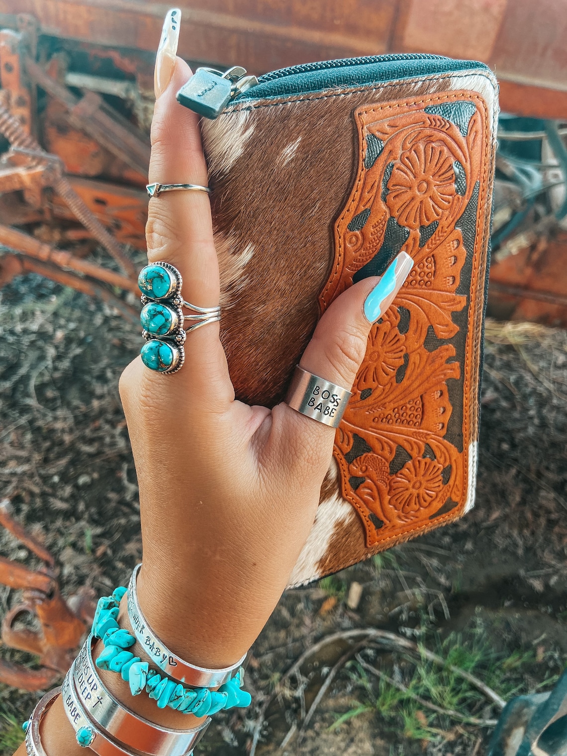 Myra Genuine Leather and Hairon Women's Wallet Southern Etsy