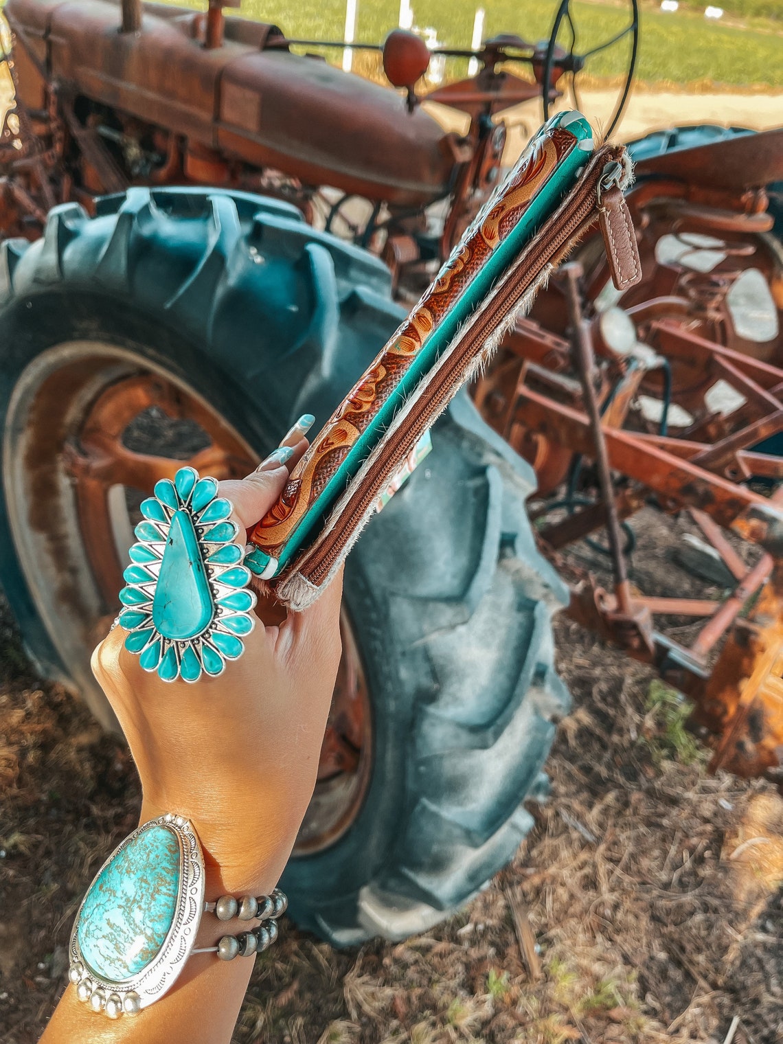 Genuine Leather and Cowhide Womens Western Wallet Etsy