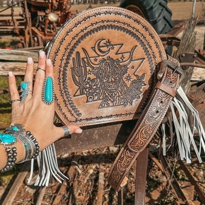 The Bucking Canteen , a Haute Southern Hyde by Beth Marie Cowhide Purse