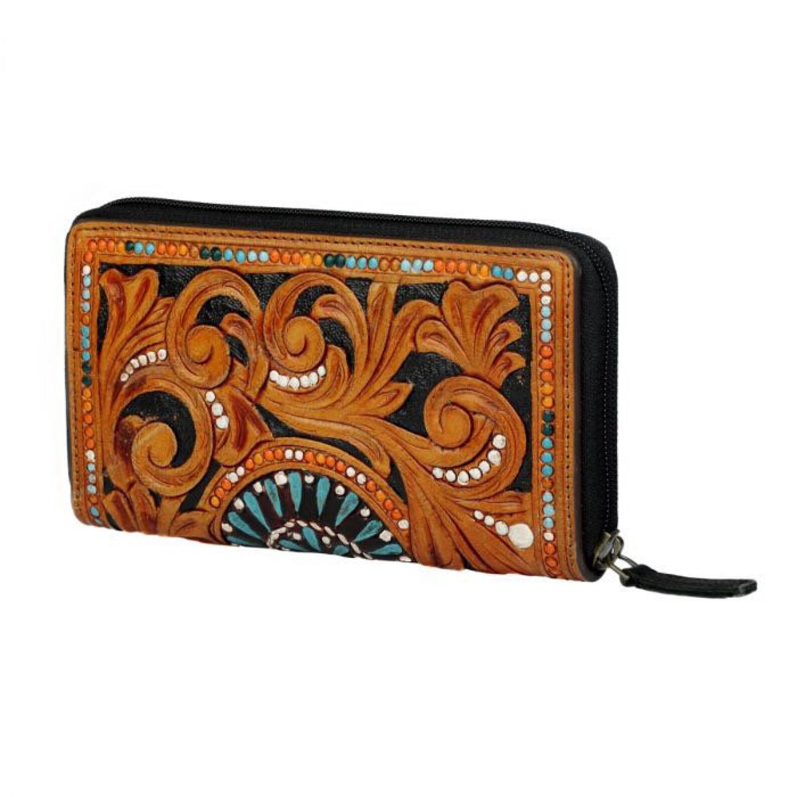 Myra Genuine Hand Tooled Leather Wallet Cowgirl Country Etsy