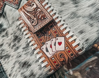 Don’t Chase Cowboys Wallet a Haute Southern Hyde by Beth Marie Exclusive Cowhide Wallet