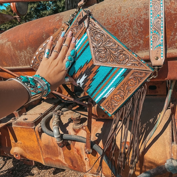 Bolso de mano/hombro estilo azteca "San José" de Haute Southern Hyde by Beth Marie