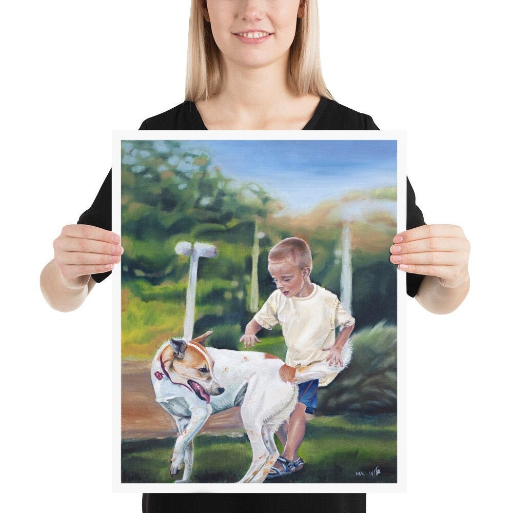 FotoPapierPlakat Hund Druck basierend auf OriginalGemälde Etsy