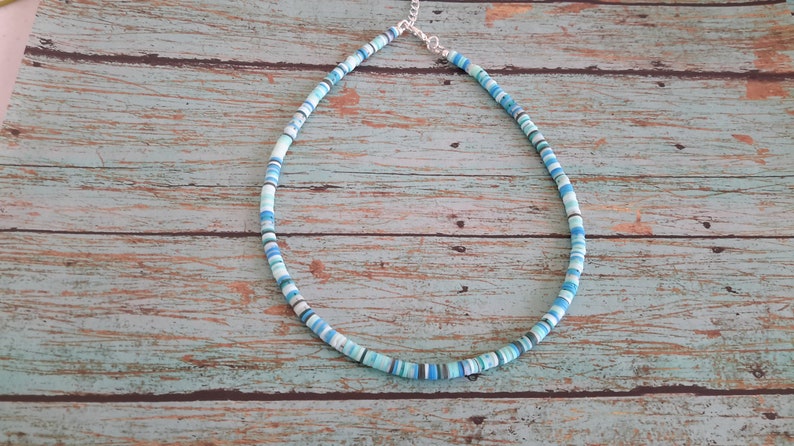 surfing choker beach choker unisex choker Blue disc choker womens choker boho necklace dainty choker hippie choker teen choker