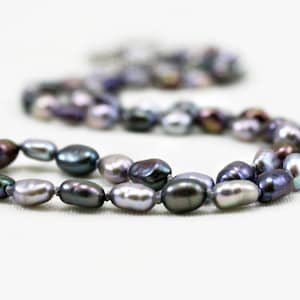 Black Pearl Necklace, Gray Pearl Necklace, Freshwater Pearl Necklace, Baroque Pearls, Real Pearl Necklace, Personalized Gift