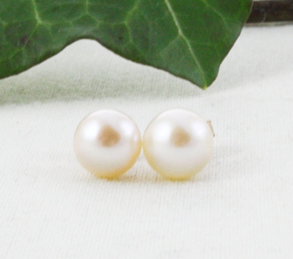 Saltwater pearl earrings best sale stud