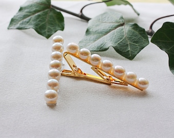 White Pearl Tie Clip, Tie Clip for Groom, Groomsmen Tie Clip, White Tie Clip, Silver Tie Clip, Gold Tie Clip, Fathers Day Gift, Gift for Dad