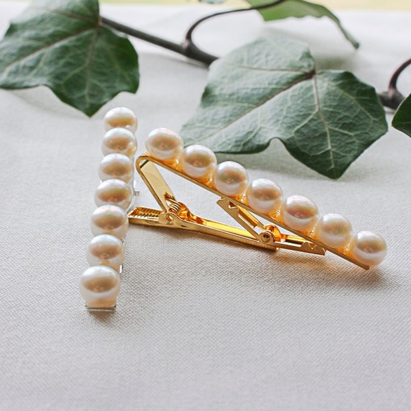 White Pearl Tie Clip, Tie Clip for Groom, Groomsmen Tie Clip, White Tie Clip, Silver Tie Clip, Gold Tie Clip, Fathers Day Gift, Gift for Dad