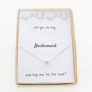 Bridesmaid Proposal, Bridesmaid Gift, Bridesmaid Necklace, Wedding Party Gifts, Bridal Party, Bridesmaid Jewelry, Bridesmaid Pearl Necklace