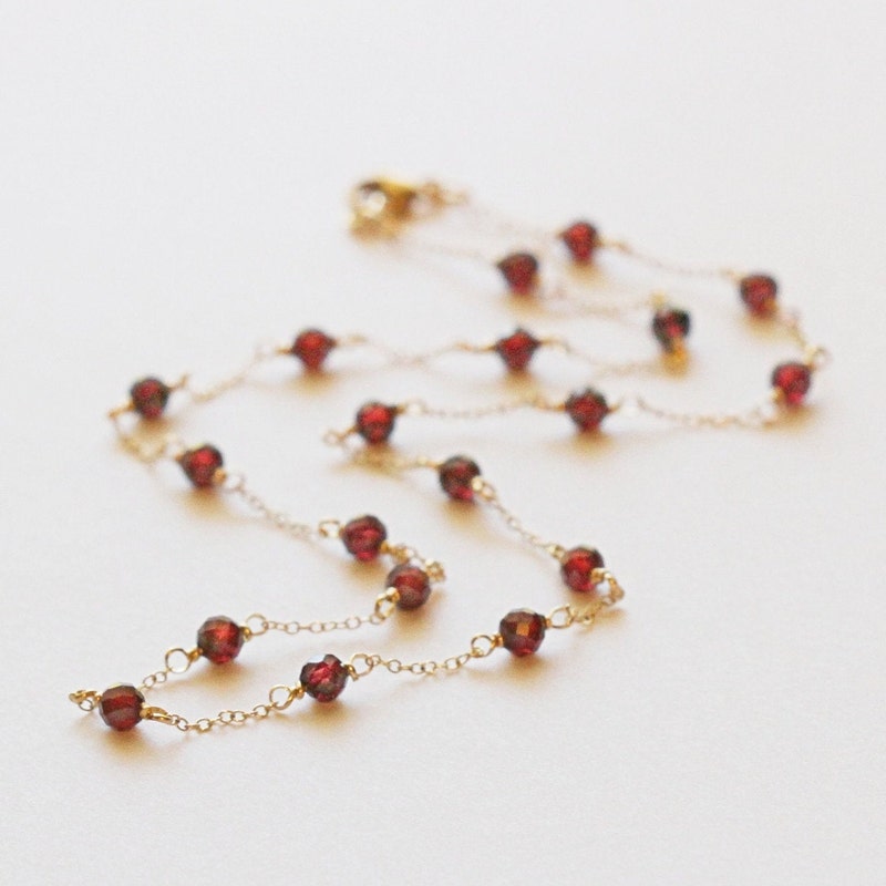 Garnet Jewelry Etsy