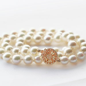Saltwater Pearl Necklace, Classic Pearl Necklace, Wedding Pearls, Real Pearl Necklace, Vintage Pearl Necklace, Custom Pearl Necklace