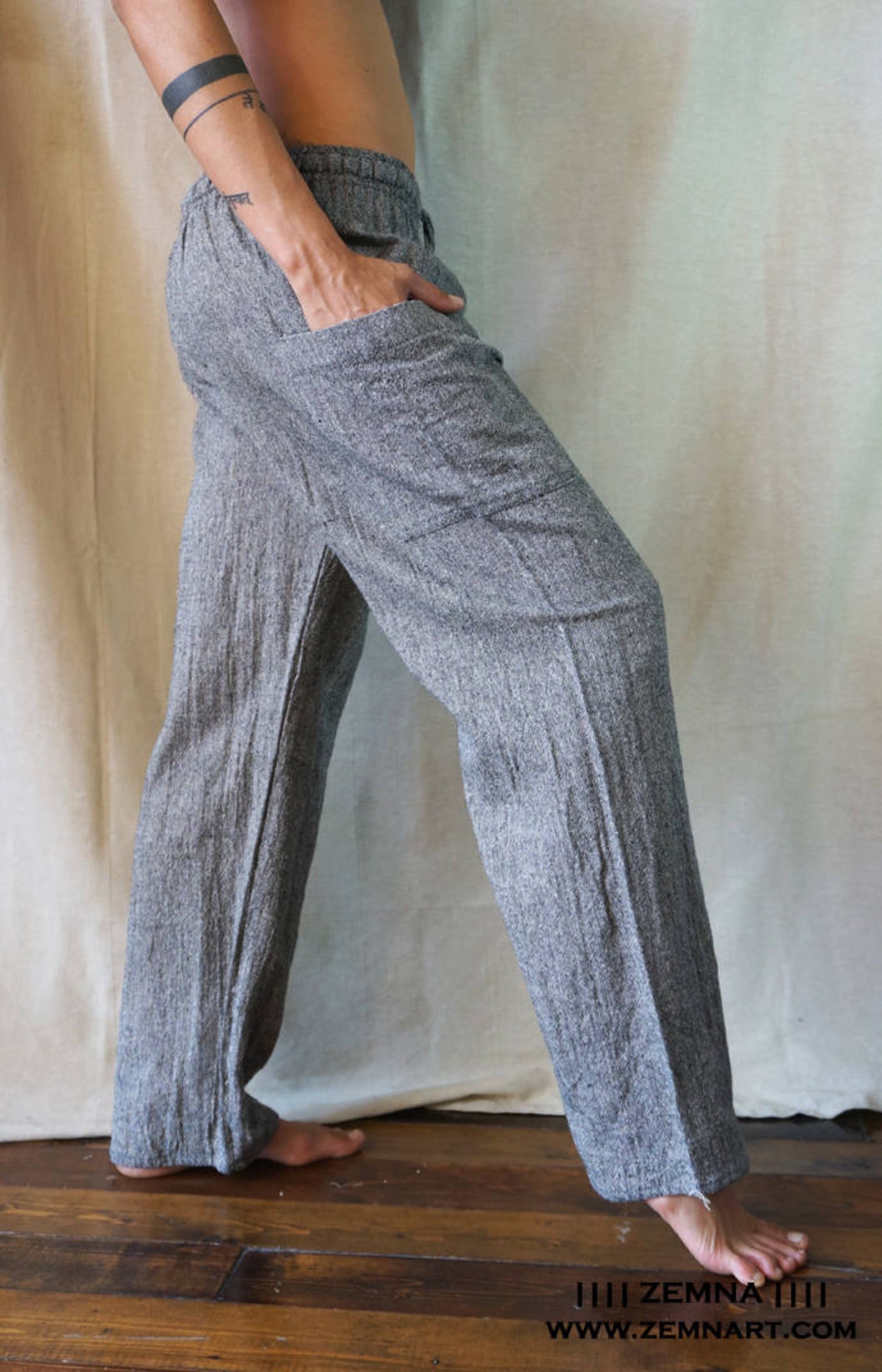 6 colors Male khadi cotton pantsYoga pantskhadi pantstai Etsy