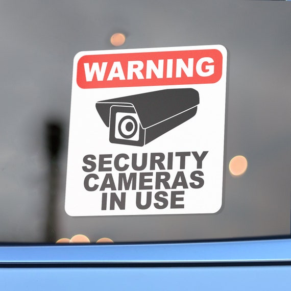 Mini 1 Warning Security Camera In Use Sticker Decals for Lyft Uber and Dashcams