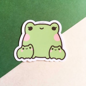 Frog Vinyl Sticker Set Journalling Planner Sticker Waterproof Laptop Sticker Frog Gift image 4