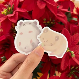 Hamster Vinyl Sticker | Syrian Hamster | Dwarf Hamster | Pet Sticker | Cute Animal | Waterproof Weatherproof Sticker