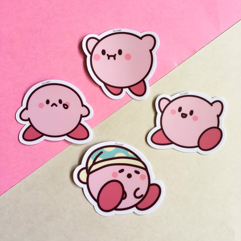 Kirby Vinyl Stickers Etsy