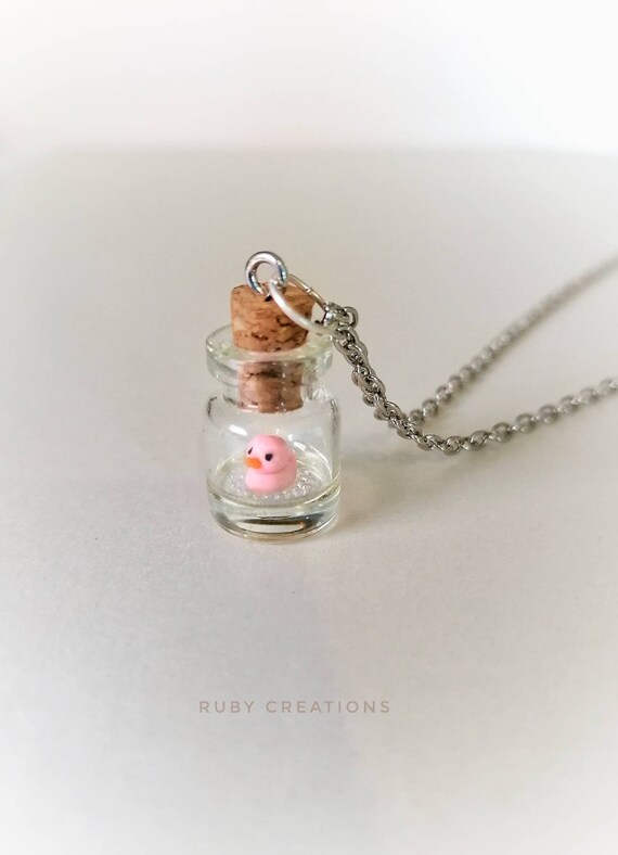 Miniature glass deals bottle pendants